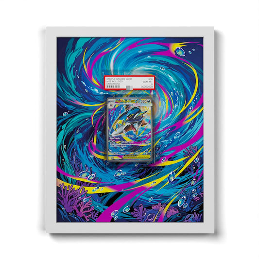 127 Mega Sharpedo EX - Extended Artwork Framed Pokemon Card Display