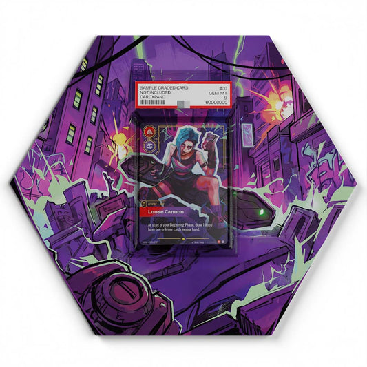 Jinx, Loose Cannon (V.2) - Extended Artwork Riftbound Card Display