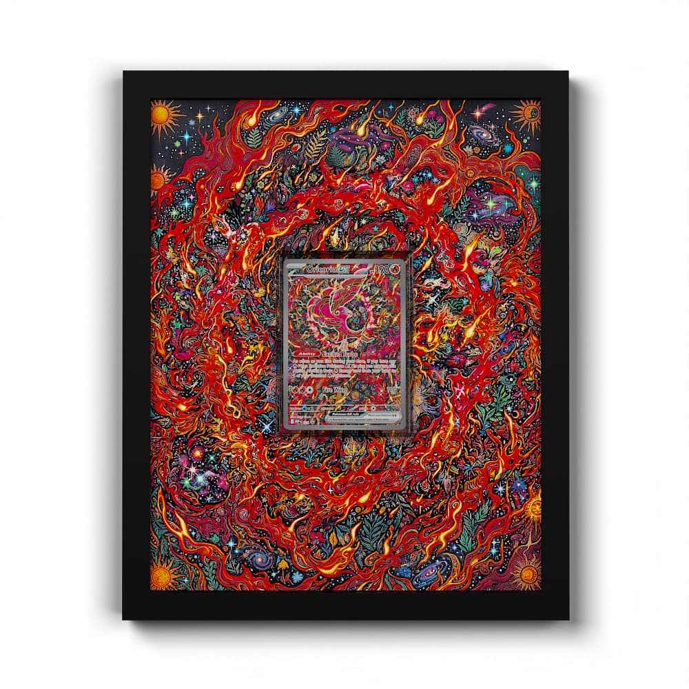 024 Oricorio EX - Extended Artwork Framed Pokemon Card Display