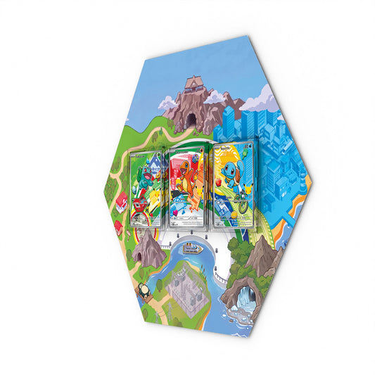 037 Bulbasaur, 038 Charmander & 039 Squirtle - Extended Artwork Pokemon Card Display XL
