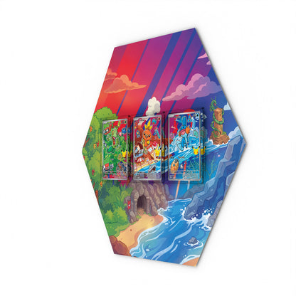 055 Treecko, 056 Torchic & 057 Mudkip - Extended Artwork Pokemon Card Display XL