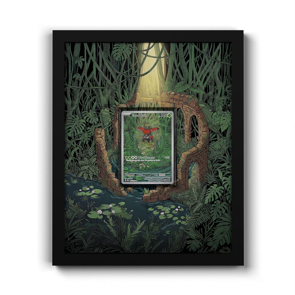 065 Tapu Bulu - Extended Artwork Framed Pokemon Card Display