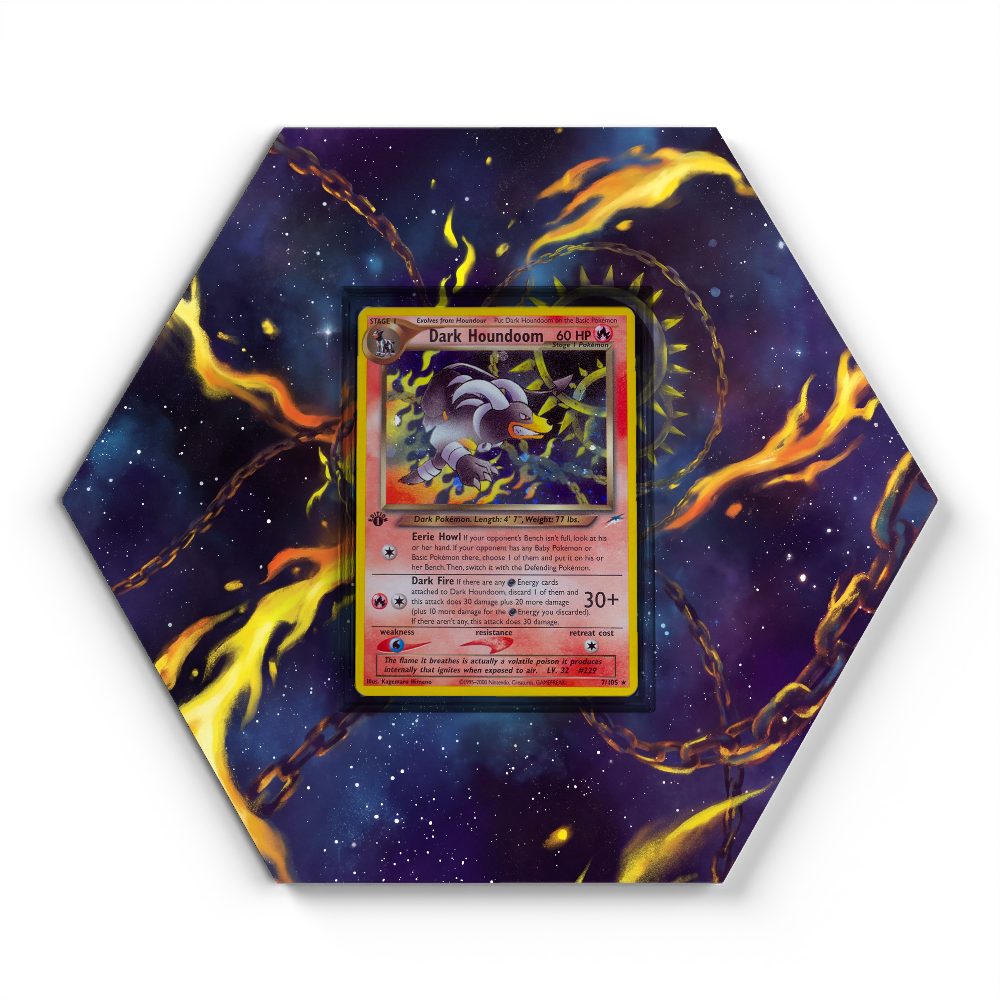 07/105 Dark Houndoom - Extended Artwork Pokemon Card Display