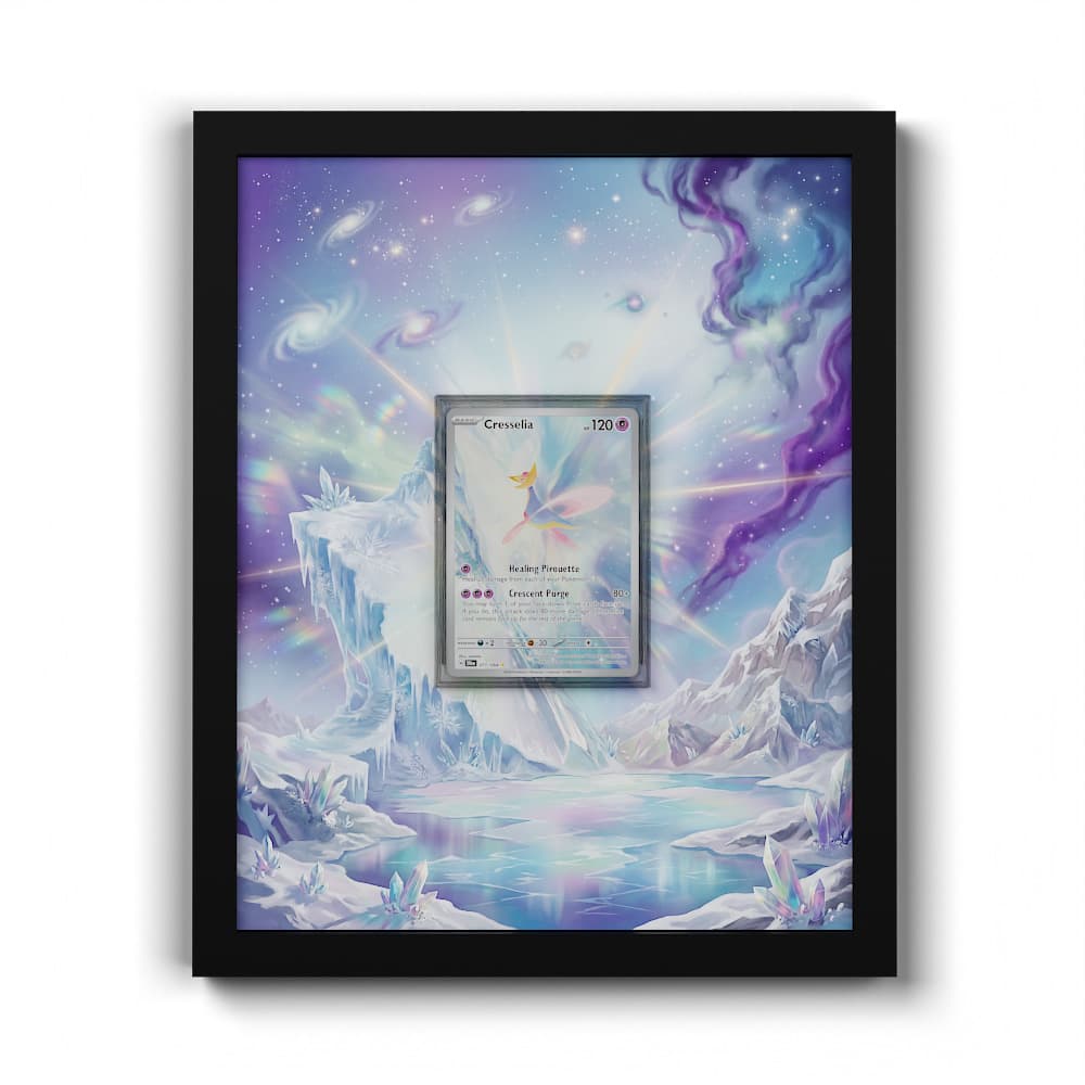 071 Cresselia - Extended Artwork Framed Pokemon Card Display