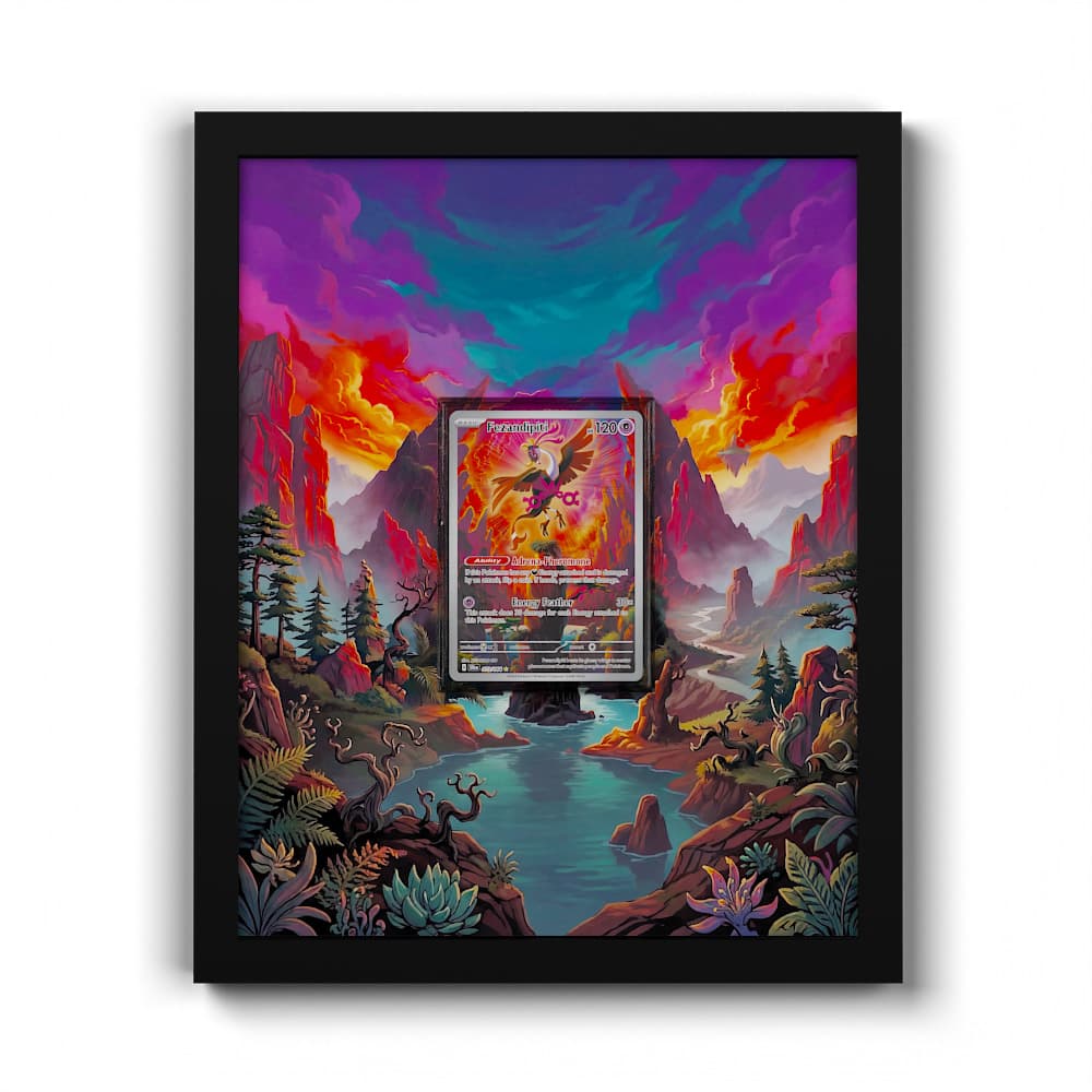 073 Ferzandipiti - Extended Artwork Framed Pokemon Card Display