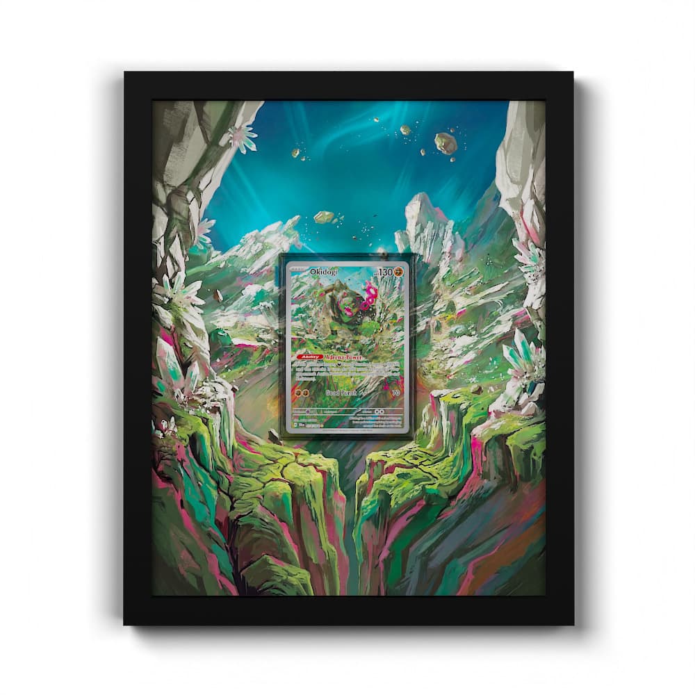 074 Okidogi - Extended Artwork Framed Pokemon Card Display