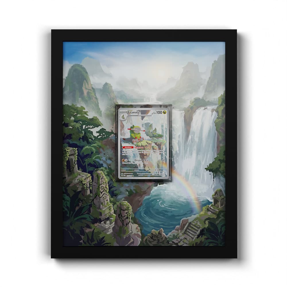 077 Fraxure - Extended Artwork Framed Pokemon Card Display