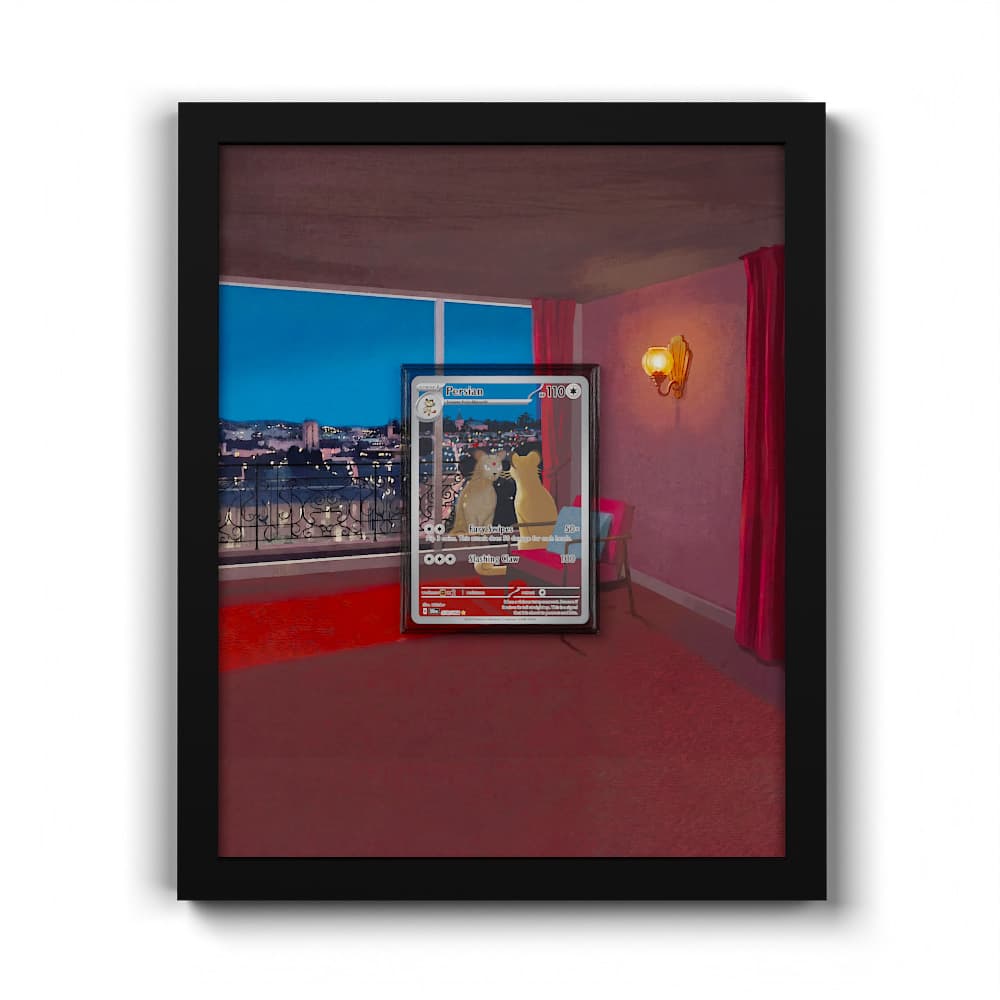 078 Persian - Extended Artwork Framed Pokemon Card Display