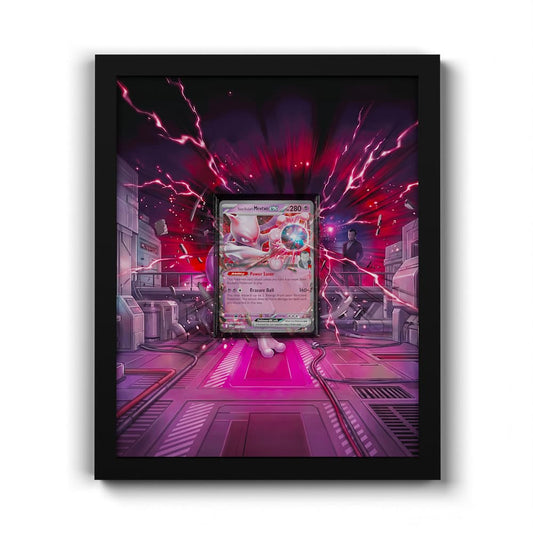081/182 Team Rocket's Mewtwo EX - Extended Artwork Framed Pokemon Card Display