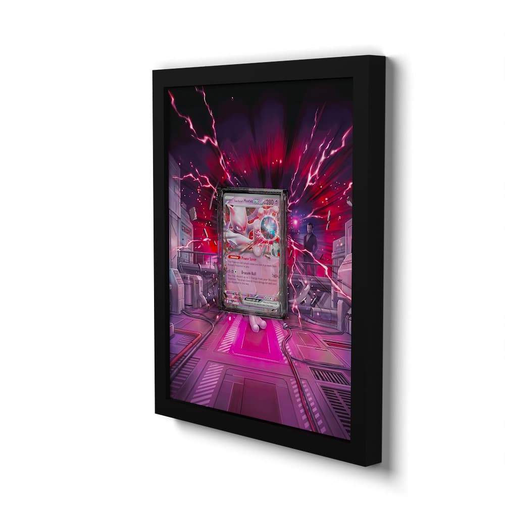 081/182 Team Rocket's Mewtwo EX - Extended Artwork Framed Pokemon Card Display