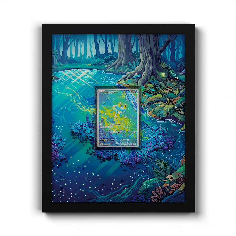 086/083 Froakie - Extended Artwork Framed Pokemon Card Display