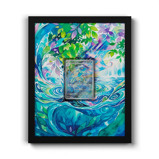087/083 Frogadier - Extended Artwork Framed Pokemon Card Display