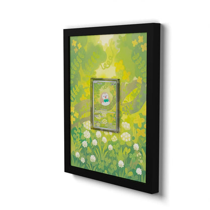 090 Rowlet - Extended Artwork Framed Pokemon Card Display