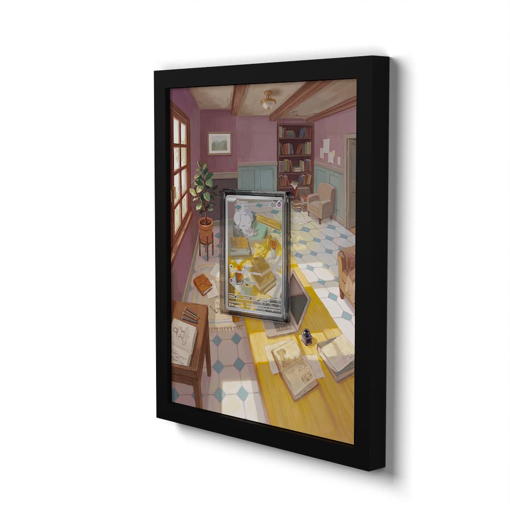 095 Espurr - Extended Artwork Framed Pokemon Card Display