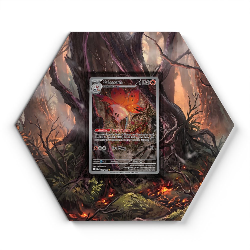 100/086 Volcarona - Extended Artwork Pokemon Card Display