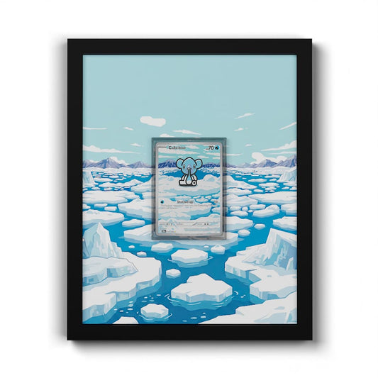 109/086 Cubchoo - Extended Artwork Framed Pokemon Card Display