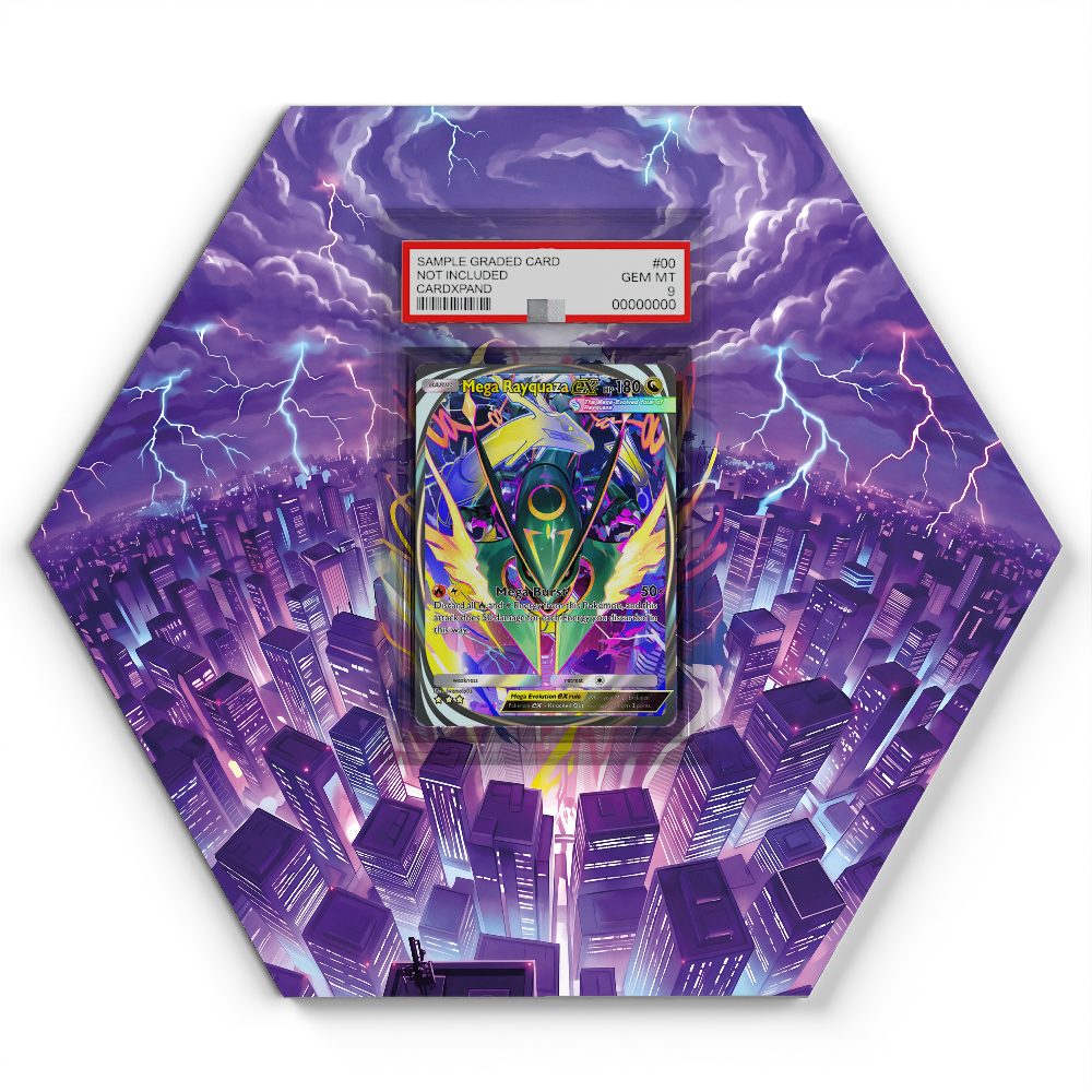 #110 Mega Rayquaza EX - Extended Artwork Pokemon Card Display