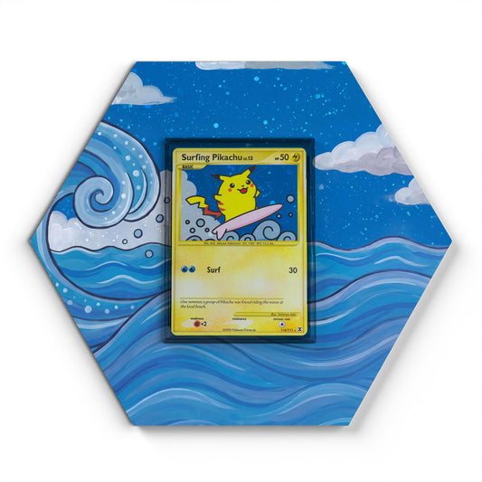 114/111 Surfing Pikachu - Extended Artwork Pokemon Card Display