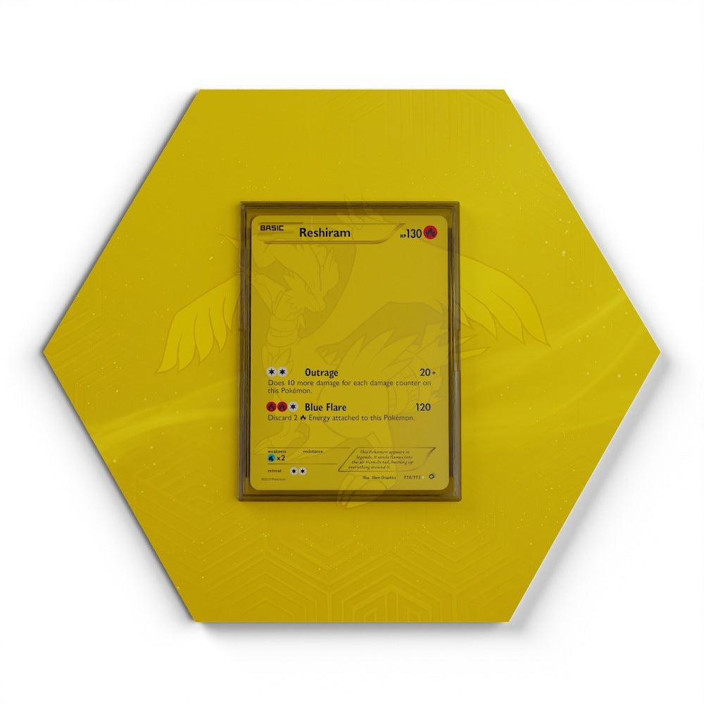 114/113 Reshiram - Extended Artwork Pokemon Card Display