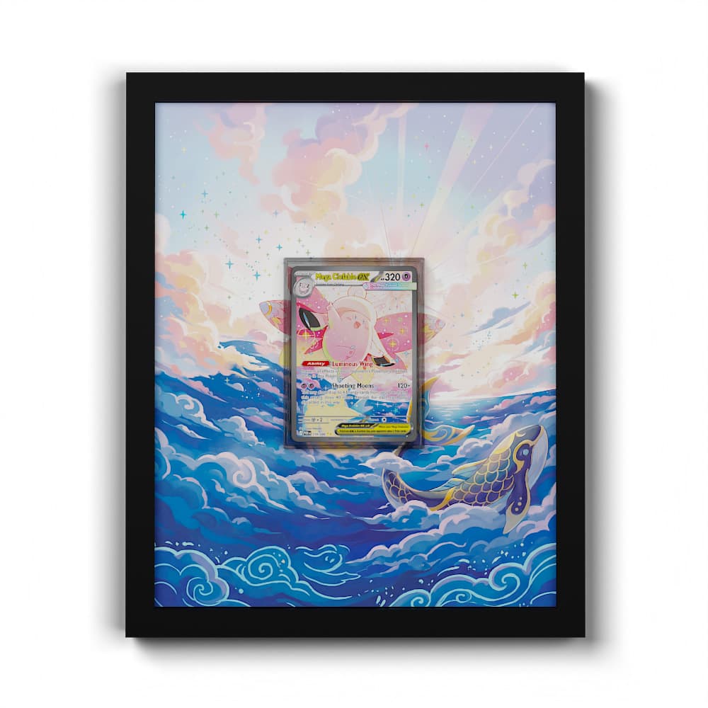 119 Mega Clefable EX - Extended Artwork Framed Pokemon Card Display