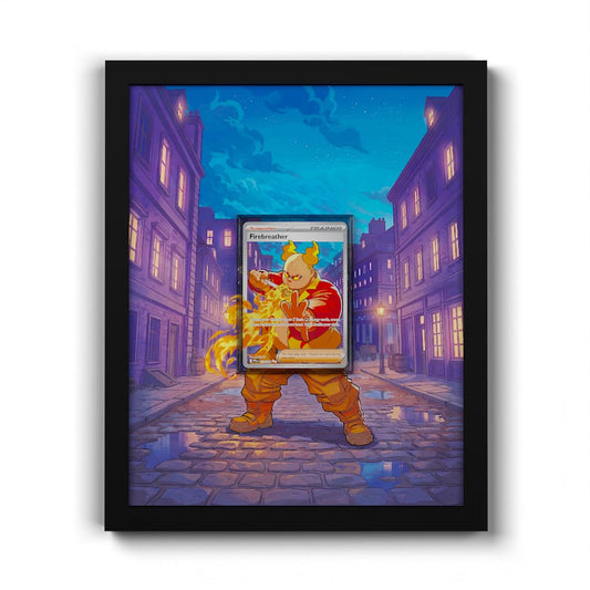 119 Firebreather - Extended Artwork Framed Pokemon Card Display