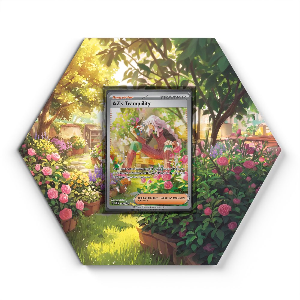 120/086 AZ’s Tranquility - Extended Artwork Pokemon Card Display