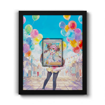 123 Rosa's Encouragement - Extended Artwork Framed Pokemon Card Display