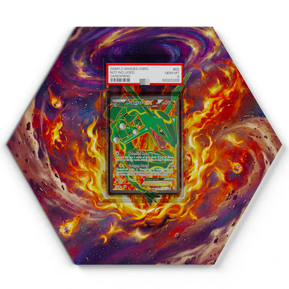 123/124 Rayquaza EX - Extended Artwork Pokemon Card Display