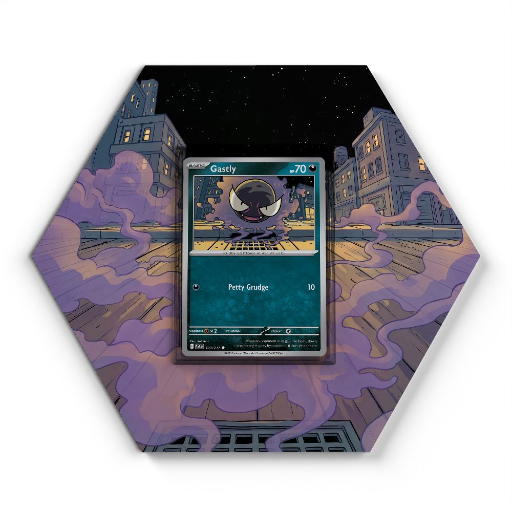 123/217 Gastly - Extended Artwork Pokemon Card Display