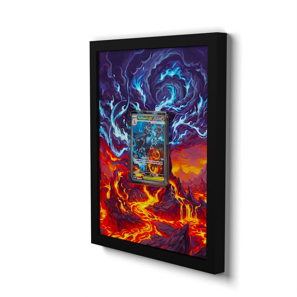 125 Mega Charizard X EX - Extended Artwork Framed Pokemon Card Display