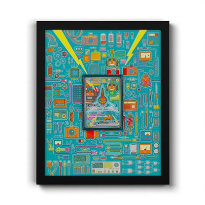 126 Rotom EX - Extended Artwork Framed Pokemon Card Display