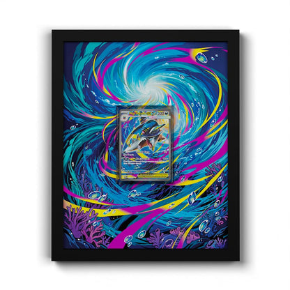 127 Mega Sharpedo EX - Extended Artwork Framed Pokemon Card Display