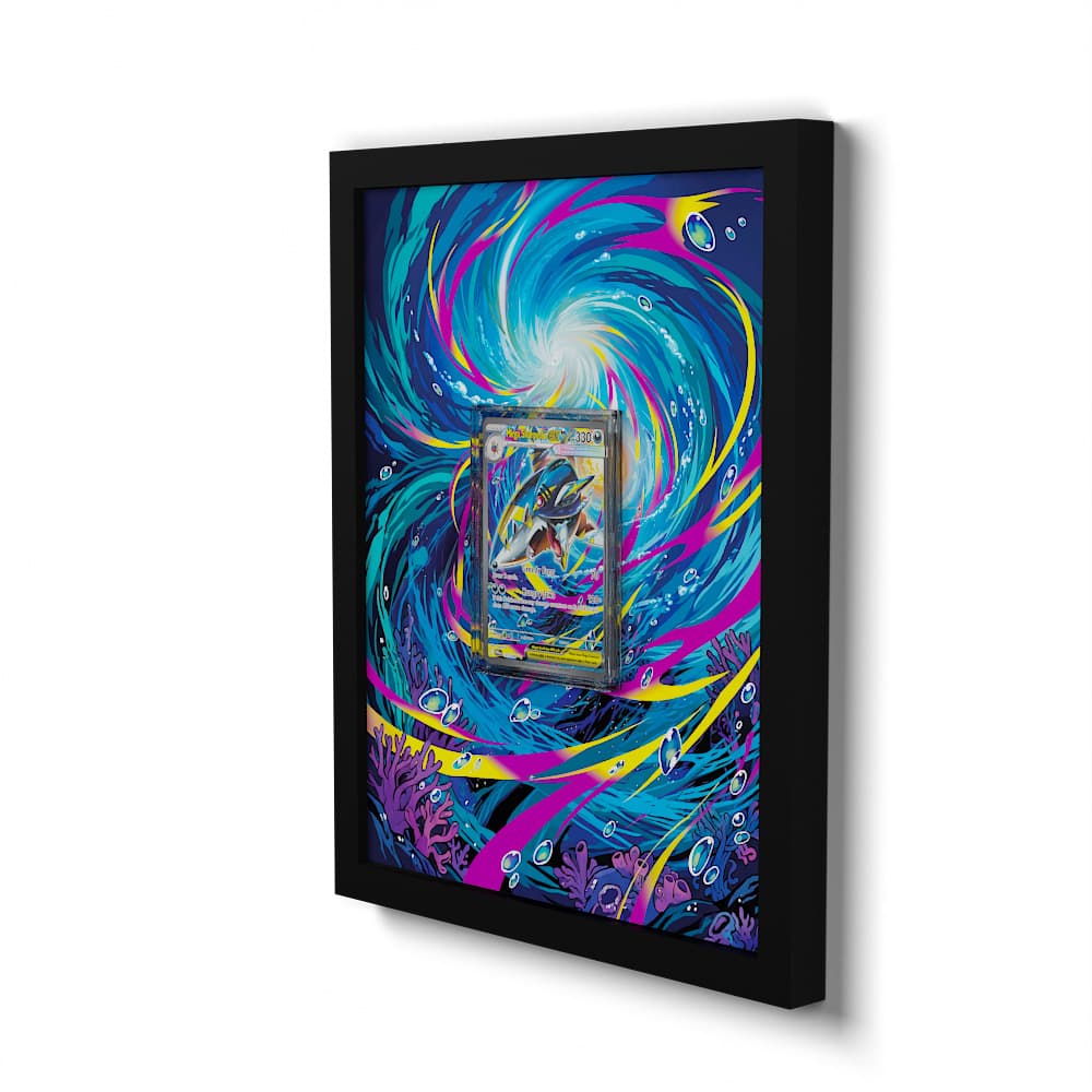 127 Mega Sharpedo EX - Extended Artwork Framed Pokemon Card Display