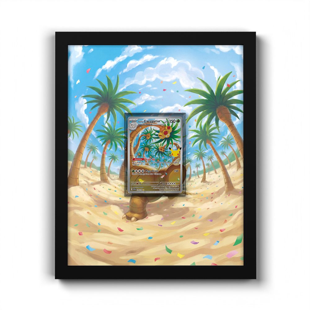 129/128 Alolan Exeggutor - Extended Artwork Pokemon Card Frame