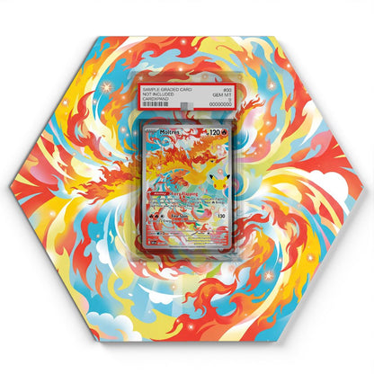 130/128 Moltres - Extended Artwork Pokemon Card Display