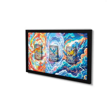 130 Moltres, 132 Articuno & 133 Zapdos - Connected Extended Artwork Pokemon Card Frame