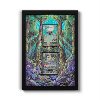 132 Ninjask & 144 Shedinja - Extended Artwork Framed Pokemon Card Display