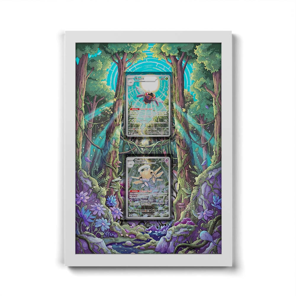132 Ninjask & 144 Shedinja - Extended Artwork Framed Pokemon Card Display