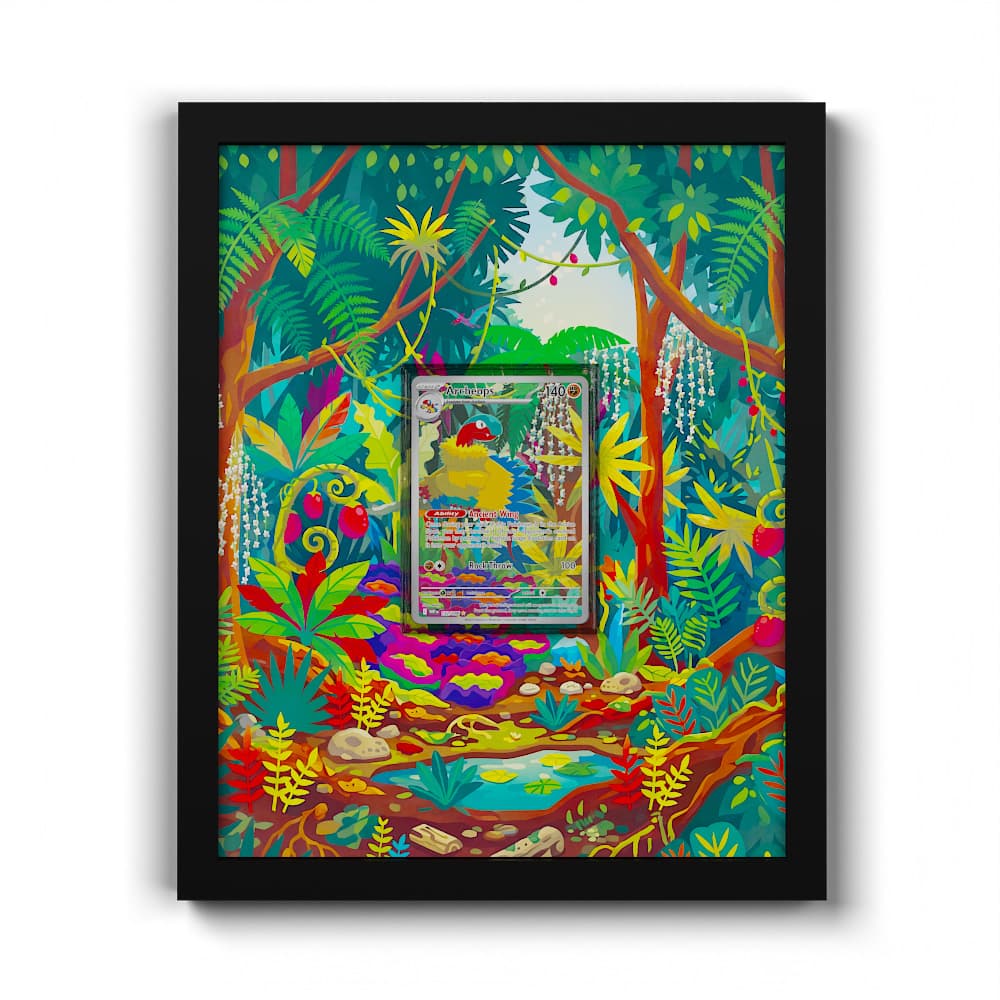 132/086 Archeops - Extended Artwork Framed Pokemon Card Display