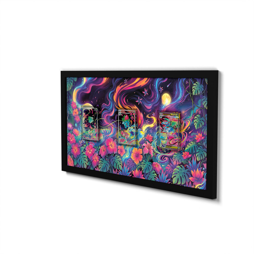 133 Bulbasaur, 134 Ivysaur & 177 Mega Venusaur ex - Connected Extended Artwork Pokemon Card Frame