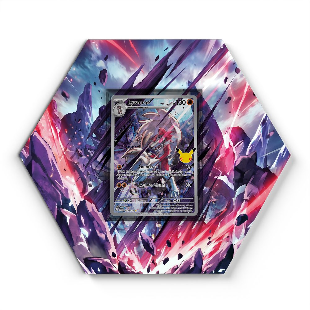 138/128 Lycanroc - Extended Artwork Pokemon Card Display
