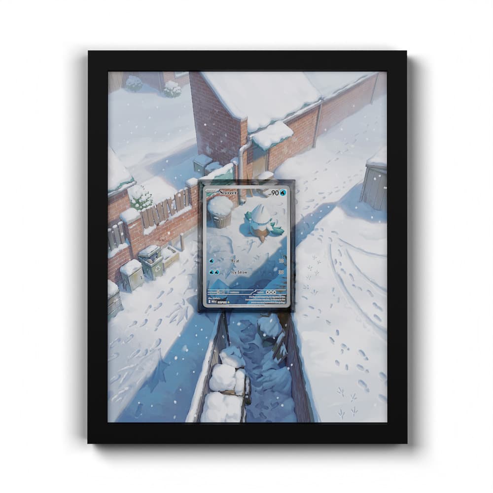 140 Snover - Extended Artwork Framed Pokemon Card Display