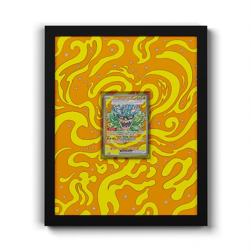145/131 Teal Mask Ogerpon EX - Extended Artwork Framed Pokemon Card Display
