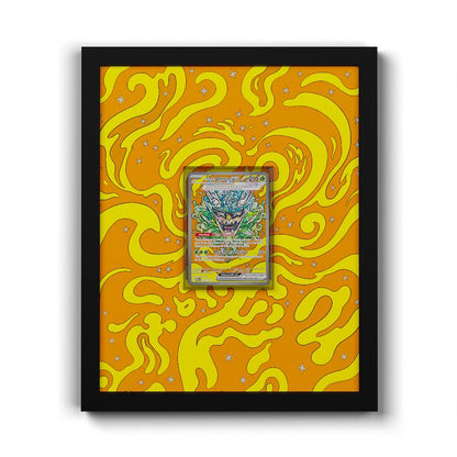 145/131 Teal Mask Ogerpon EX - Extended Artwork Framed Pokemon Card Display