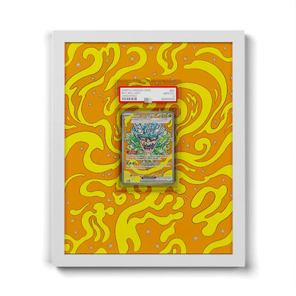145/131 Teal Mask Ogerpon EX - Extended Artwork Framed Pokemon Card Display