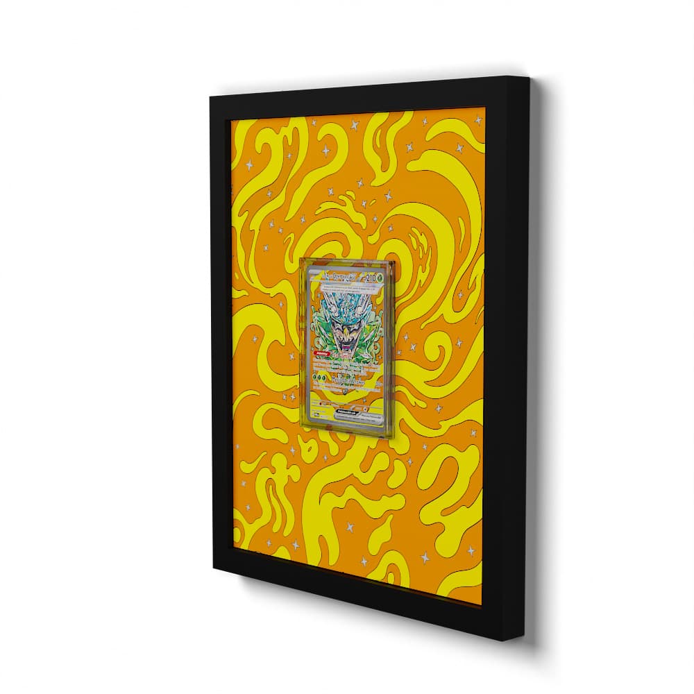 145/131 Teal Mask Ogerpon EX - Extended Artwork Framed Pokemon Card Display