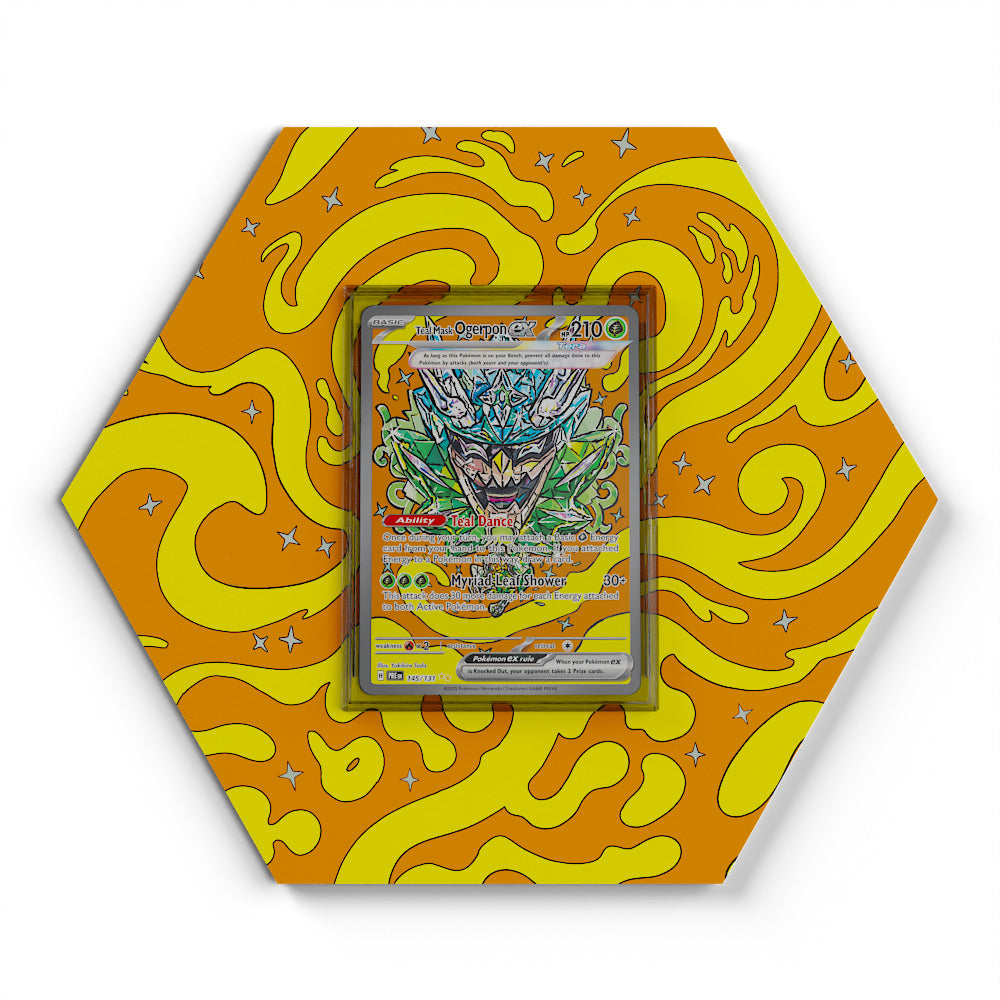 145/131 Teal Mask Ogerpon EX - Extended Artwork Pokemon Card Display