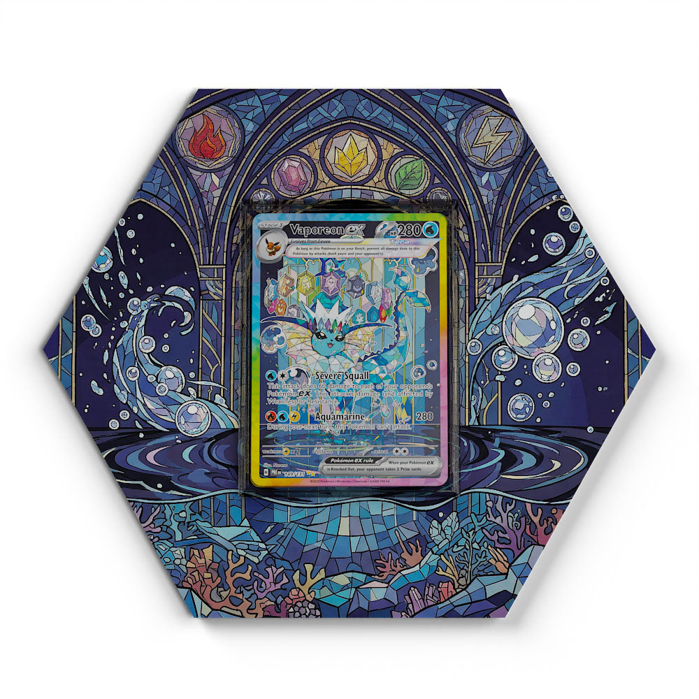 149/131 Vaporeon EX - Extended Artwork Pokemon Card Display