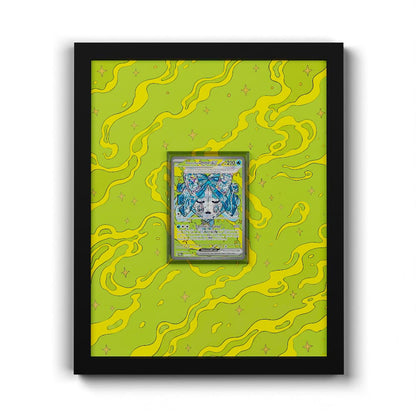 152/131 Wellspring Mask Ogerpon EX - Extended Artwork Framed Pokemon Card Display