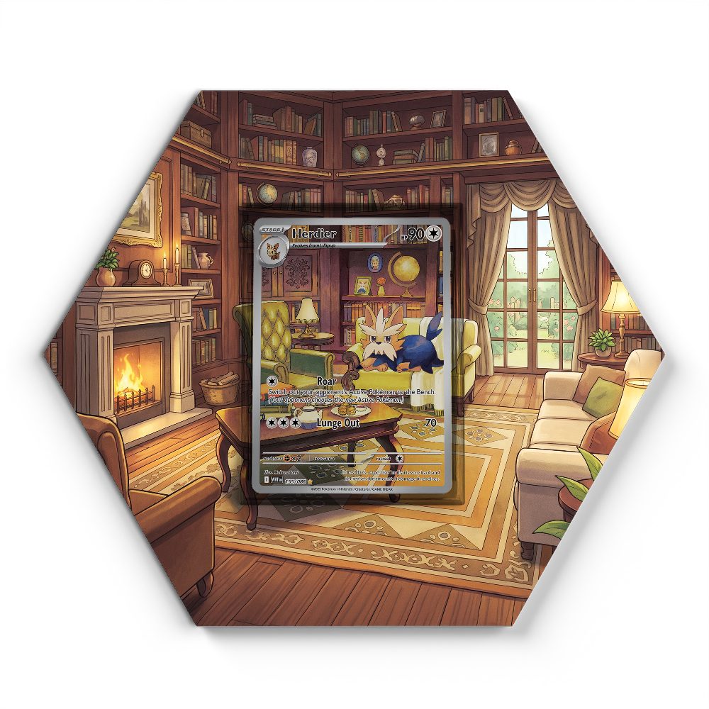 154/086 Herdier - Extended Artwork Pokemon Card Display